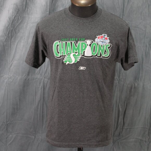 COPY - 2007 Grey Cup Champions Saskatchewan Roughriders Shirt - By Reebok - Men… - Picture 1 of 7